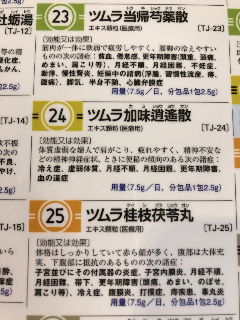ツムラ23・24・25…婦人科でよく使う漢方薬について - 有限会社おいで