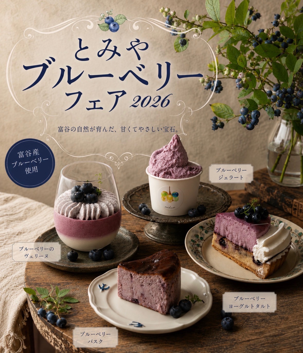 とみやブルーベリーフェア2026 - NAKAO | うつわ、木炭焙煎珈琲、お