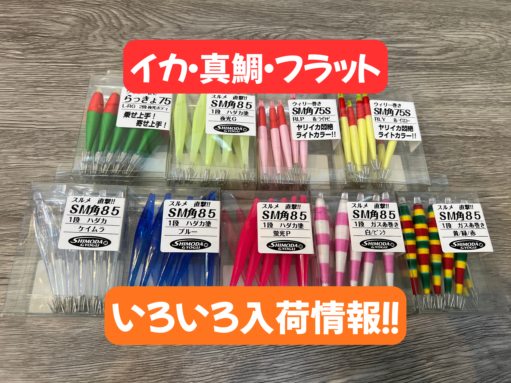 イカ・マダイ・フラットいろいろ入荷情報！ - みなとや釣具店 |有限